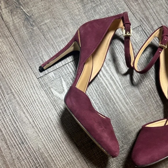 Michael Kors Burgundy Ankle Strap Heels - Picture 7 of 13